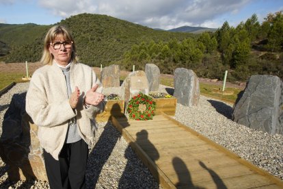 Inauguración del Memorial Minero en recuerdo a los trabajadores fallecidos en el accidente de la mina de Combustibles de Fabero del Grupo Río en Fabero (León), del que se cumplen 40 años