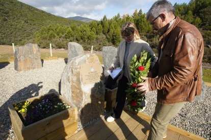 Inauguración del Memorial Minero en recuerdo a los trabajadores fallecidos en el accidente de la mina de Combustibles de Fabero del Grupo Río en Fabero (León), del que se cumplen 40 años