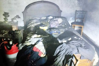 Imagen de la vivienda tras el incendio