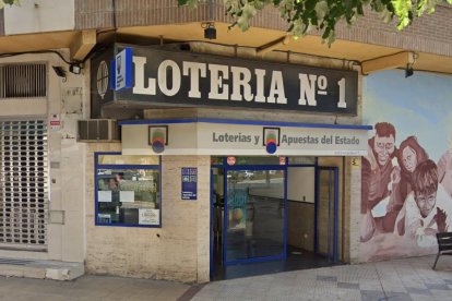 Administración de lotería nº1 en la calle Fidel García, 2 de Miranda de Ebro.