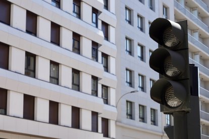 Semáforo de León fuera de servicio