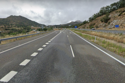 A-66 a la altura de Sorihuela (Salamanca).