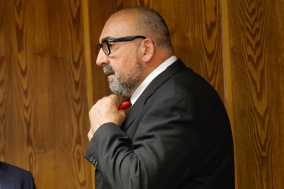 Koldo García durante su comparecencia en la Comisión del Senado en abril de 2023.