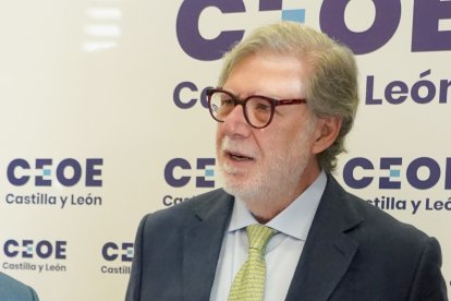 El presidente de CEOE Castilla y León, Santiago Aparicio.