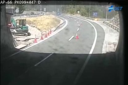 Tráfico a causa de las obras.