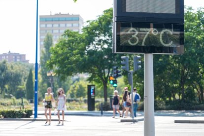 Ola de calor en el centro de Valladolid.