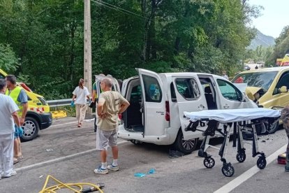 Accidente mortal en Palacios del Sil, León.