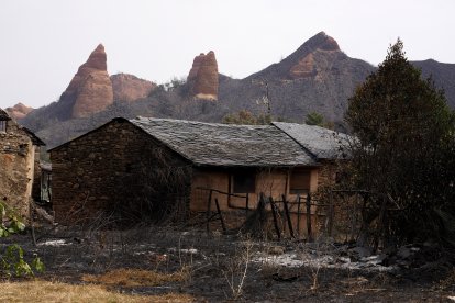 Efectos del incendio en Las Médulas (León)