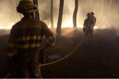 Incendio foestal en el término de San Bartolomé de Pinares (Ávila)
