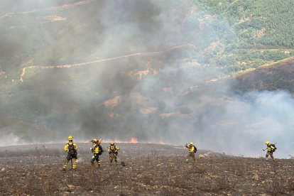 Una imagen de archivo ante las llamas en Castilla y León