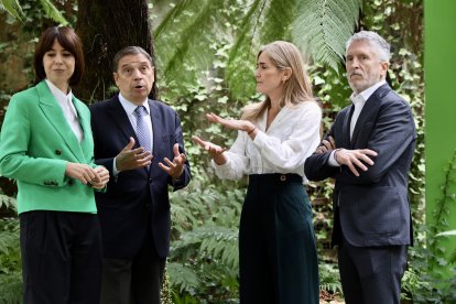 Diana Mortant, Luis Planas, Sara Aagesen y Fernando Grande Marlaska en Ponferrada