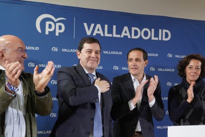 Jesús Julio Carnero, Alfonso Fernández Mañueco, Conrado Íscar y Mercedes Cantalapiedra