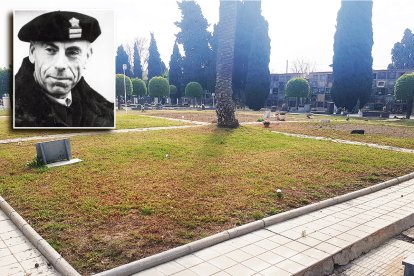 Cuadrícula bajo la que se encuentra el militar burgalés Antonio Ortega, en la fosa 9 del cementerio de Alicante.