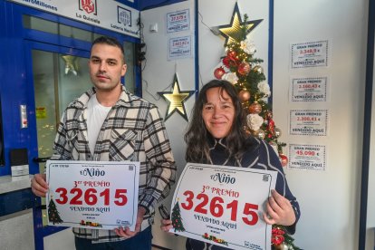 Tercer premio de la lotería del niño vendido en la administración número 11 de Burgos