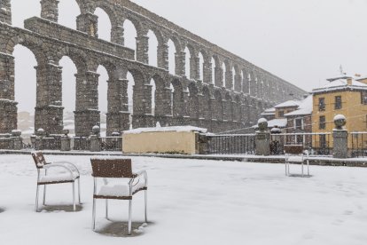 Nieve en Segovia.