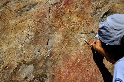 Grabados del Paleolítico superior de entre 17000 y 20000 años de antigüedad de Siega Verde en Salamanca.
