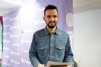 El coordinador de Podemos Castilla y León, Miguel Ángel Llamas, participa en el acto 'Territorios para vivir. Retos en el medio rural'