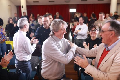 El secretario general del PSCyL y candidato a la Presidencia de la Junta, Carlos Martínez,en un acto del PSOE