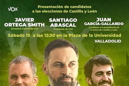 Cartel electoral de VOX en los comicios de 2022 en Castilla y León.