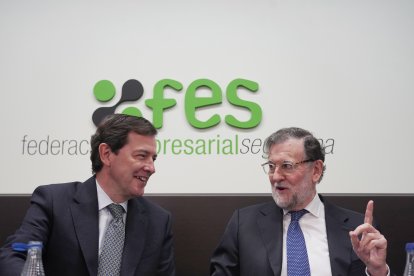 Alfonso Fernández Mañueco y Mariano Rajoy en Segovia