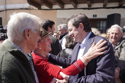 El candidato del Partido Popular de Castilla y León a la reelección como presidente de la Junta, Alfonso Fernández Mañueco, el jueves en Ávila.