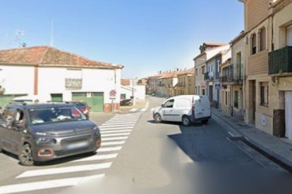 Calle principal de Palazuelos de Eresma.
