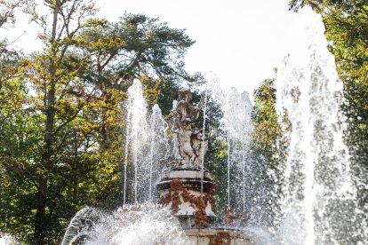 Una de las fuentes del Palacio Real de La Granja de San Ildefonso (Segovia).