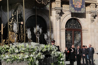 La procesión de la Soledad de la Virgen de la Semana Santa de Palencia.