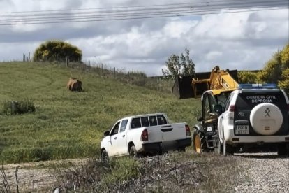 Un instante de la intervención de la Guardia Civil. Foto cedida por la Guardia Civil.