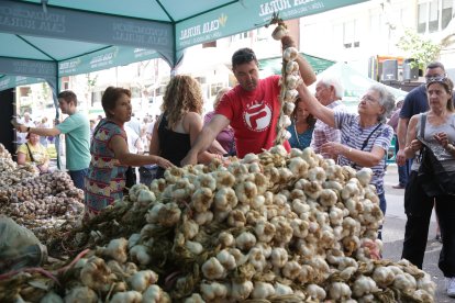 La feria del ajo celebrada en Zamora en ediciones anteriores