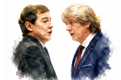 Alfonso Fernández Mañueco y Carlos Martínez.