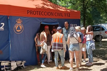 Hospital de Campaña, en la zona de Las Veguillas, este viernes en el Curpillos.