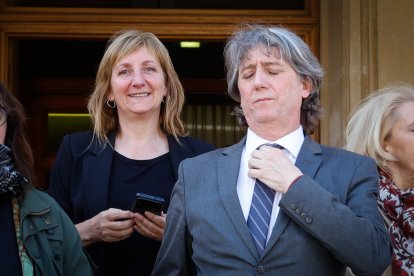 La concejal Yolanda Santos y Carlos Martínez Mínguez en una imagen de archivo.