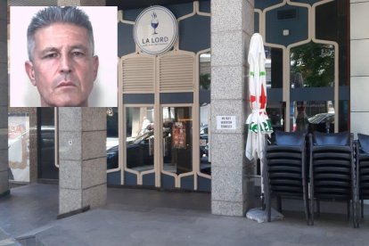 La cafetería La Lord de Soria, donde fue detenido el capo 'Don Mico', en la foto pequeña.