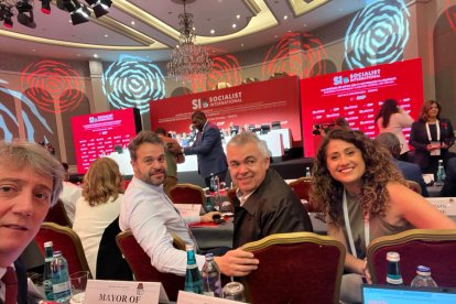 Carlos Martínez, Juanfran Serrano, Santos Cerdán y Emma López