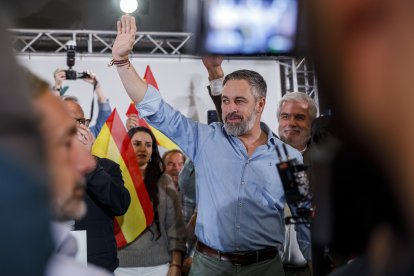 El presidente de Vox, Santiago Abascal, en Segovia