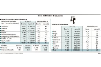 Becas del Ministerio de Educación.