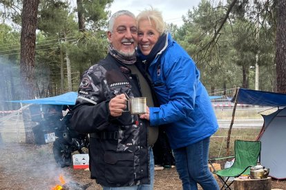 Primeros moteros en la concentración motera 'La Leyenda' en Cantalejo