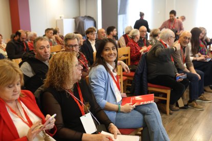 Ana Sánchez, en un momento del congreso del PSOE de Zamora.