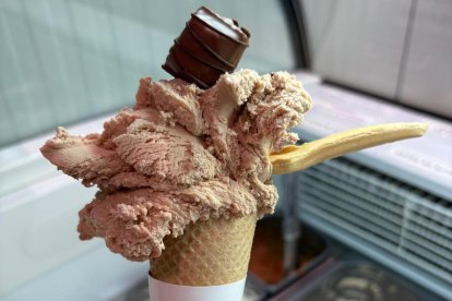 Helado que ofrecen en el establecimiento JES&SON.