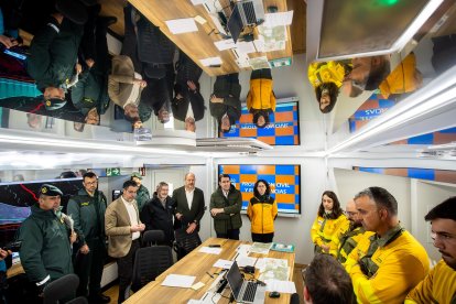 El consejero de Medio Ambiente, Vivienda y Ordenación del Territorio, Juan Carlos Suárez-Quiñones, en un simulacro de coordinación en Salamanca