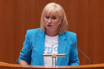 Leticia García durante su intervención en el pleno.