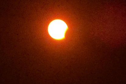 Comienzo del eclipse total de sol