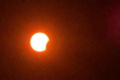 Comienzo del eclipse total de sol