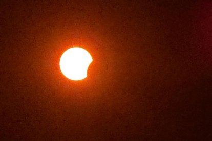 Comienzo del eclipse total de sol