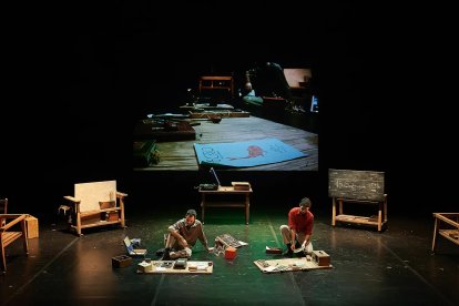 Obra de teatro 'El mar. Visión de unos niños que no lo han visto nunca', sobre la figura del profesor Antoni Benaiges. -DAVID RUANO