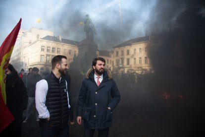 García-Gallardo asiste a la manifestación de los agricultores en Bruselas.- ICAL