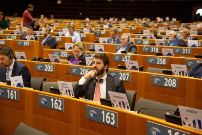 García-Gallardo asiste a la manifestación de los agricultores en Bruselas.- ICAL