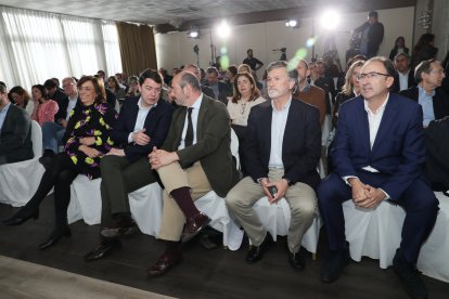 El presidente del PP de Castilla y León, Alfonso Fernández Mañueco, y el vicesecretario Nacional de Coordinación Autonómica y Local del PP, Pedro Rollán, participan en la Interparlamentaria del PPCyL, junto a más de 60 parlamentarios autonómicos y nacionales. ICAL