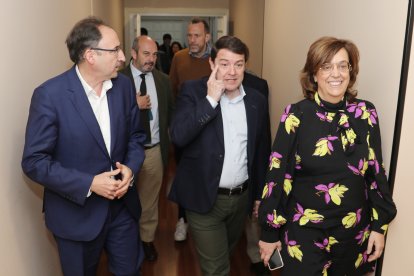 El presidente del PP de Castilla y León, Alfonso Fernández Mañueco, y el vicesecretario Nacional de Coordinación Autonómica y Local del PP, Pedro Rollán, participan en la Interparlamentaria del PPCyL, junto a más de 60 parlamentarios autonómicos y nacionales. ICAL